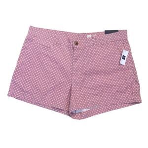 NWT Gap Low Rise Pink Print Summer Shorts Cotton Size 10 Pattern
